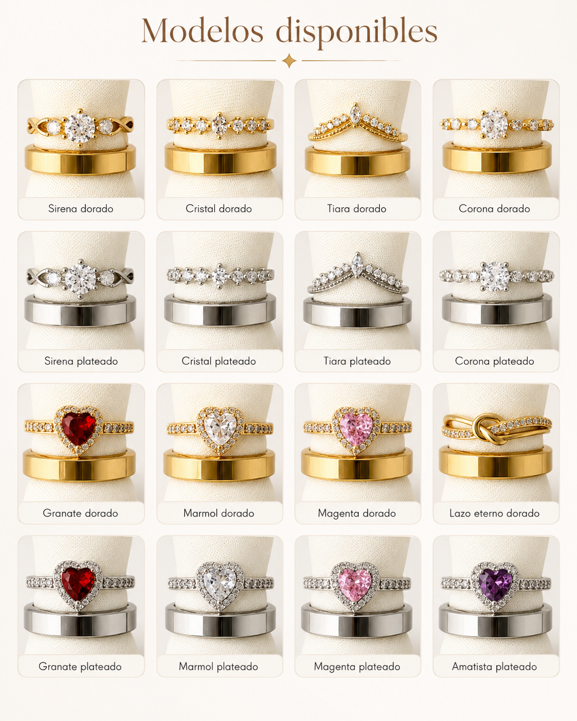 Modelos de anillos de promesa Beatres para elegir
