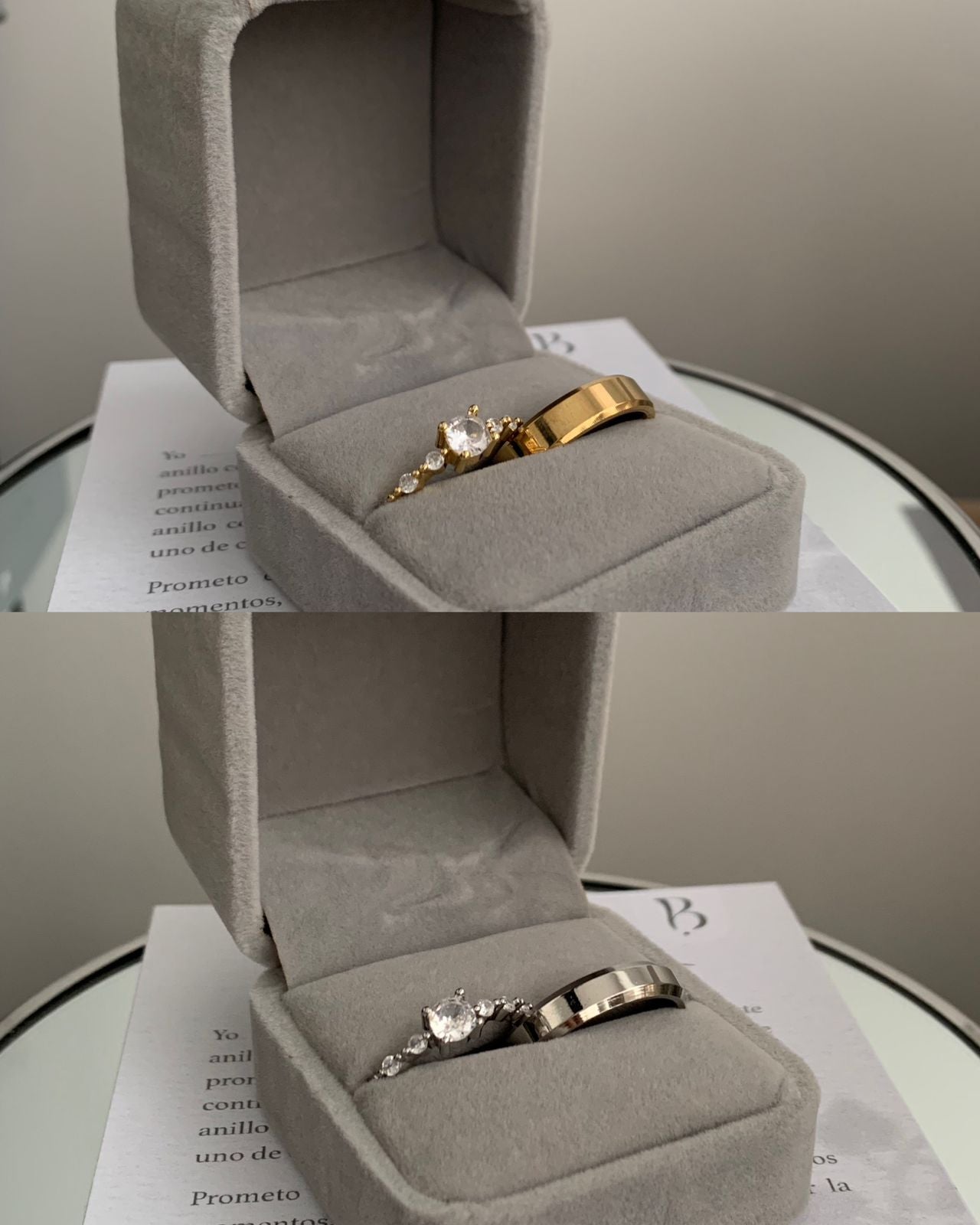 Box Anillos de Promesa Princesa