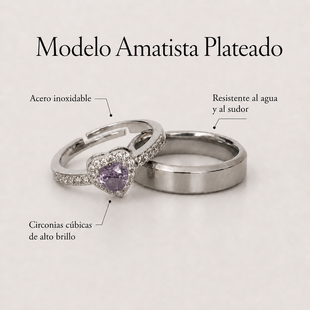 Anillos de promesa Pandora para parejas – foto 1