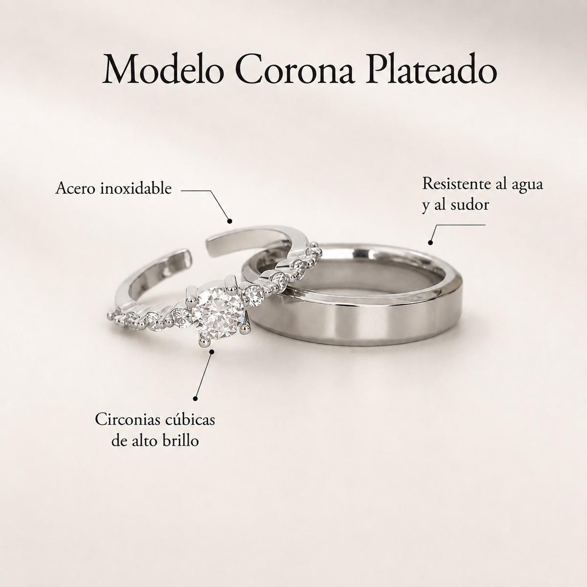 Anillos de promesa Pandora para parejas – foto 3